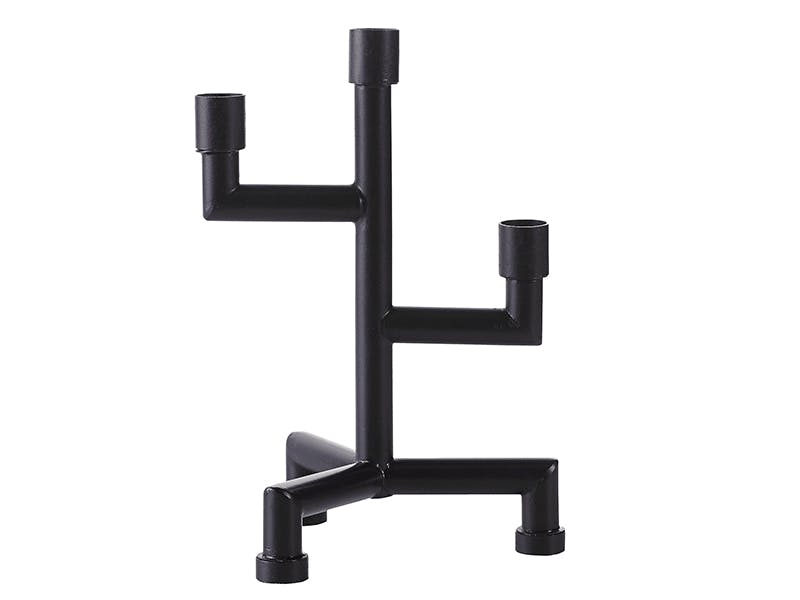 Lysestake med tre armer  Lysestake med tre armer